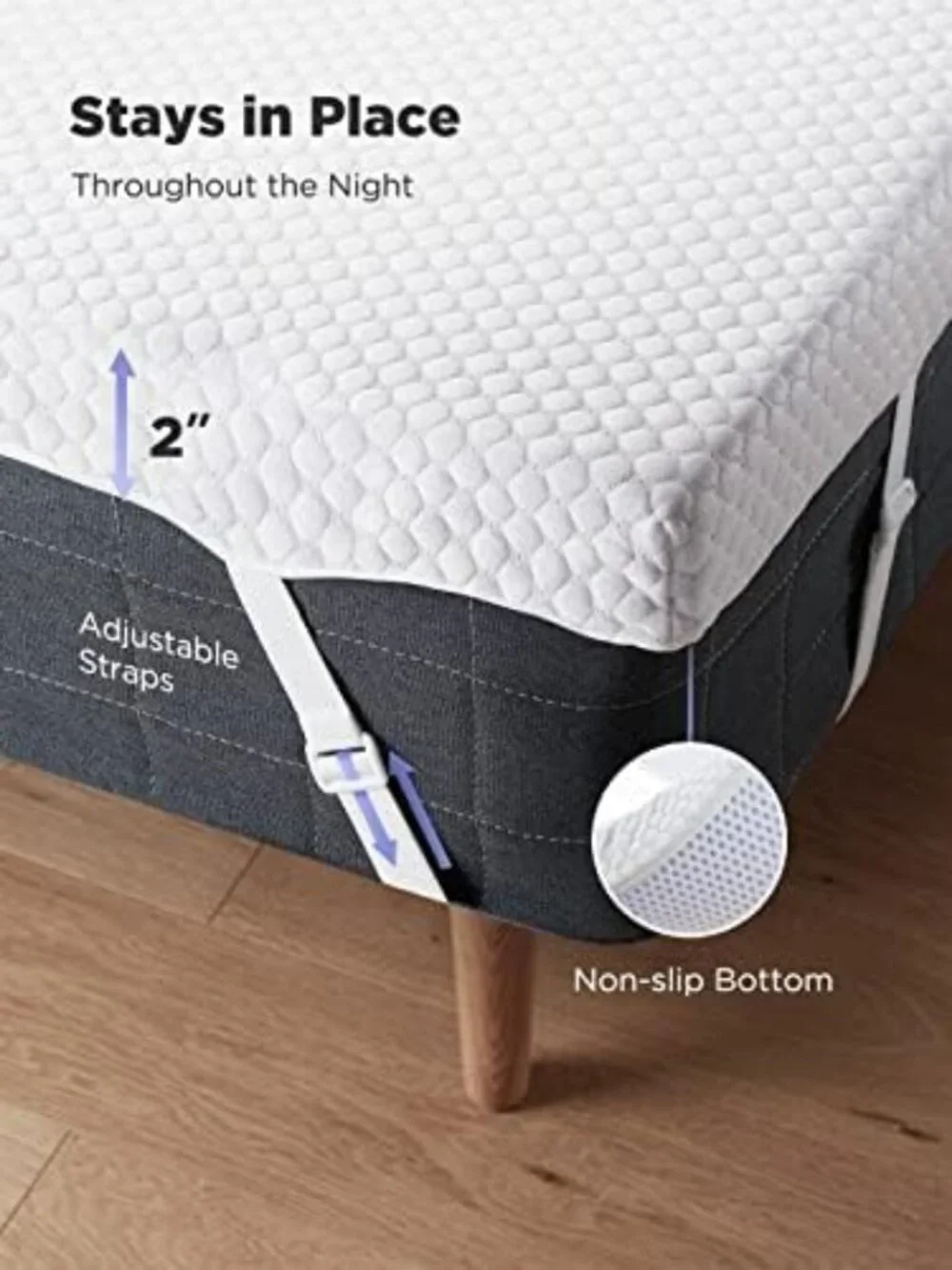 3-Inch Gel Memory Foam Mattress Topper with Soft Cover for Ultimate Comfort